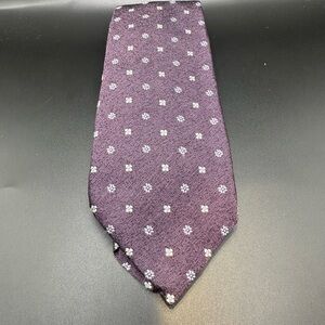 ISAIA Purple Silk Medallion Tie